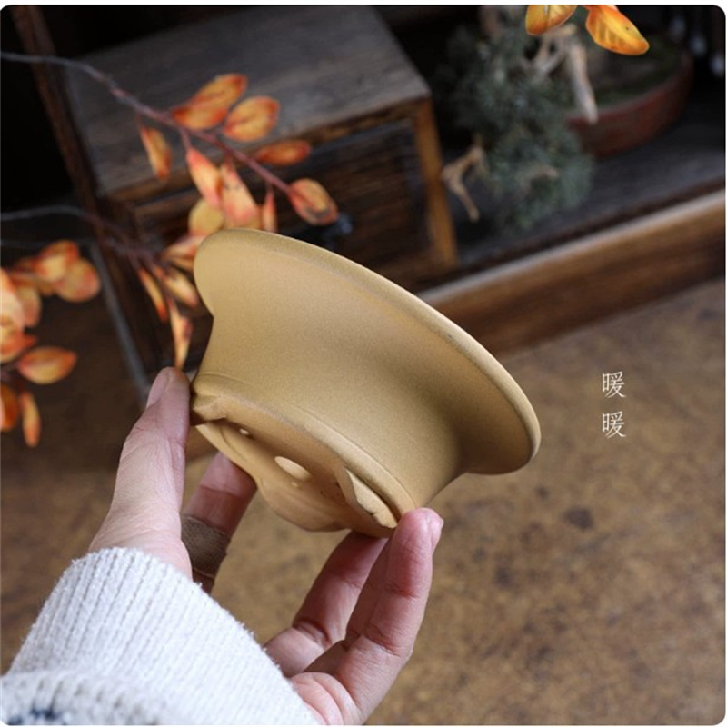 Bonsai Garden With Sand - Crude Pottery Small Swallow Pot,Table Mini