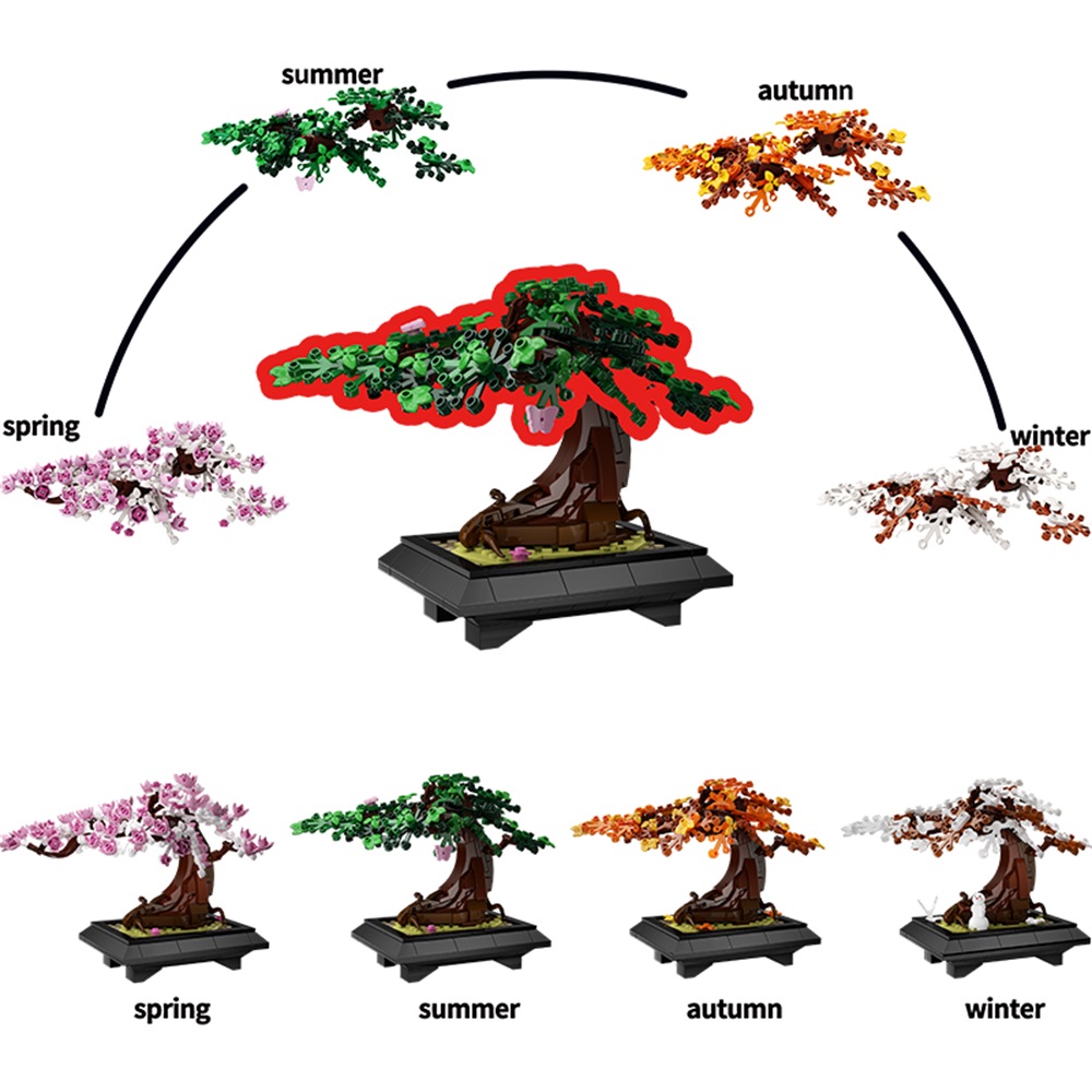MOC Four Seasons Bonsai Tree B - Bonsai Garden Lego recension och pris