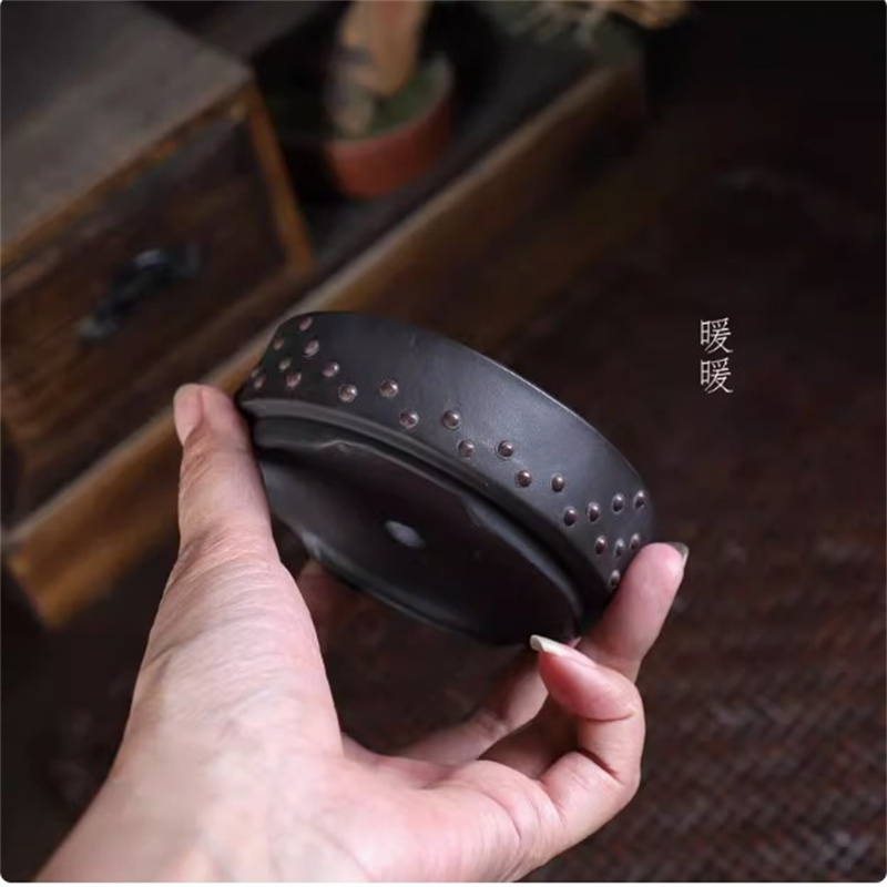 Ceramic Round Bonsai Pot, Drum - Bonsai Garden With Sand recension och pris