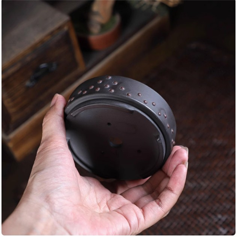Ceramic Round Bonsai Pot, Drum - Bonsai Garden With Sand recension och pris