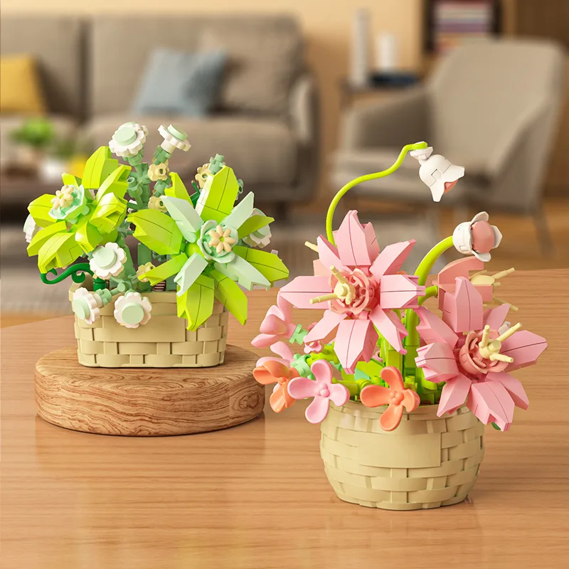 DIY MOC Potted Rose Sunflower  - Bonsai Garden Lego recension och pris