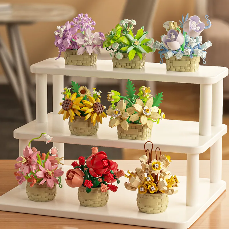 DIY MOC Potted Rose Sunflower  - Bonsai Garden Lego recension och pris