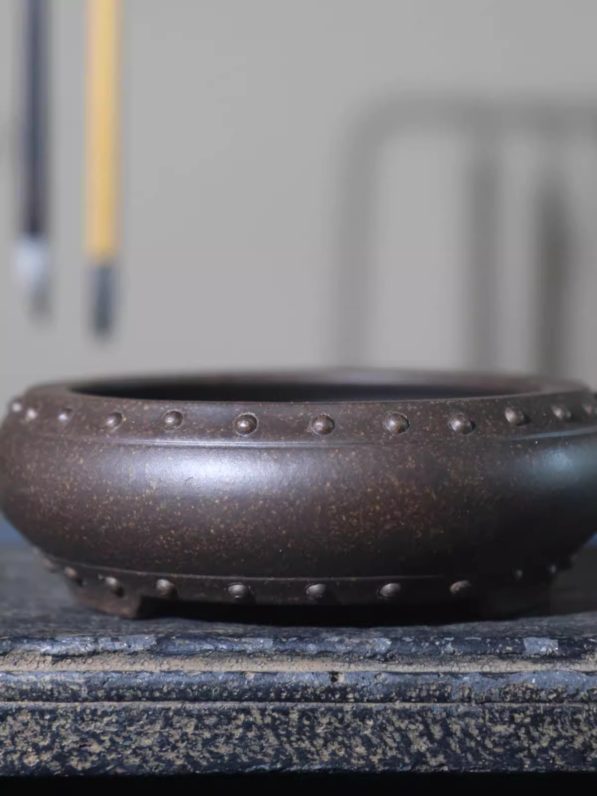 Ceramic Circle Bonsai Pot, Mad - Bonsai Garden With Sand recension och pris