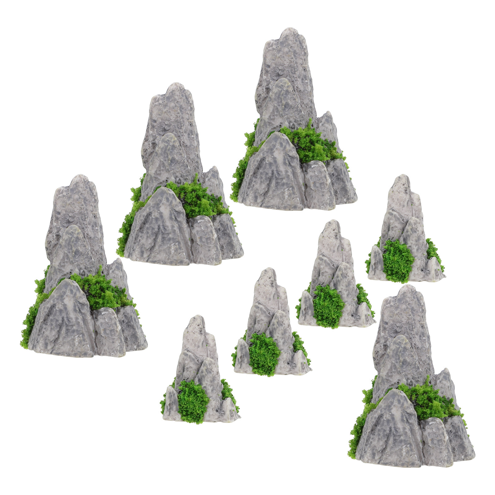 8Pcs Miniature Resin Rockery D - Bonsai Garden With Sand recension och pris